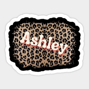 Ashley Name on Leopard Sticker